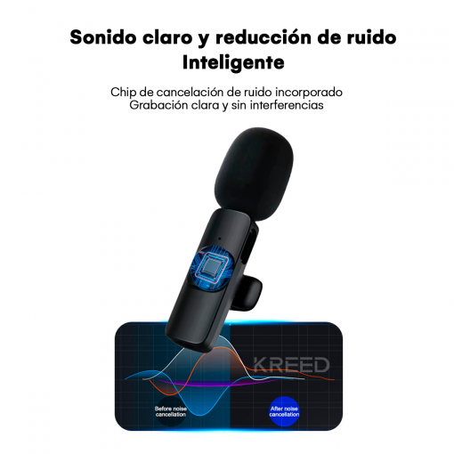 Micrófono Inalámbrico con Aislador de Sonido Pro